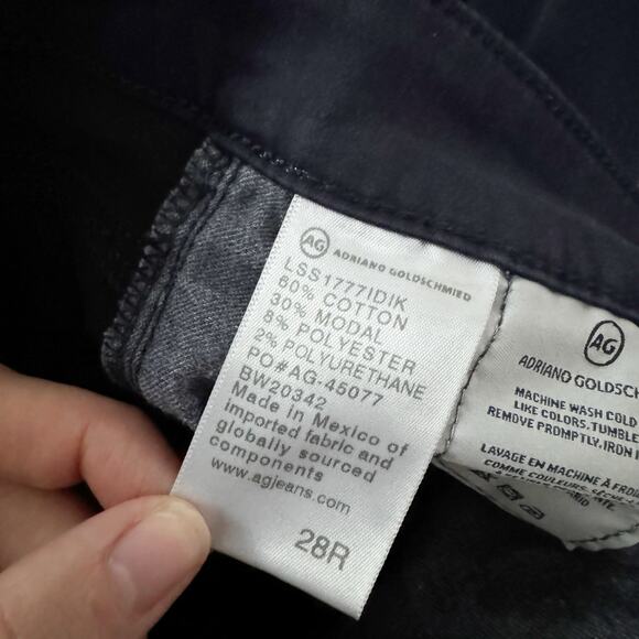 AG Adriano Goldschmied The Farrah High Rise Skinny Ankle Jeans Navy Blue 28 - Picture 9 of 11